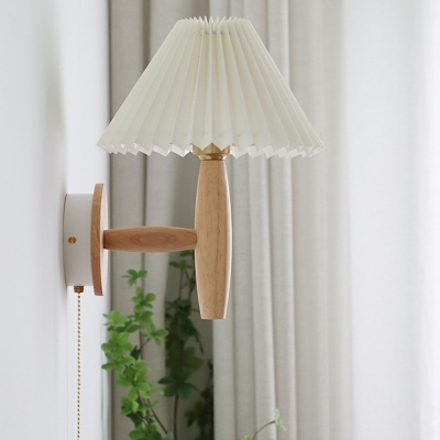 Wooden Wall Sconce Fixture Light Single Head Wall Hanging Light for Bedroom