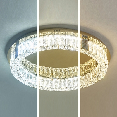 1-Light Ceiling Mounted Lights Modernist Style Round Shape Metal Flush Light Fixtures
