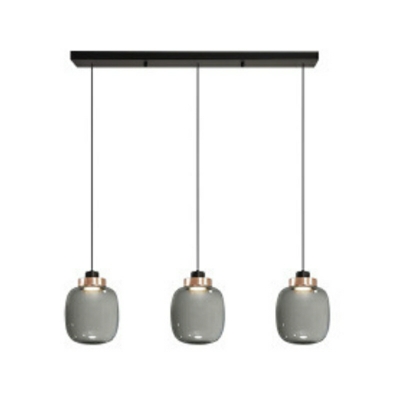 1-Light Pendant Ceiling Lights Modern Style Geometric Shape Glass Hanging Lamp Kit