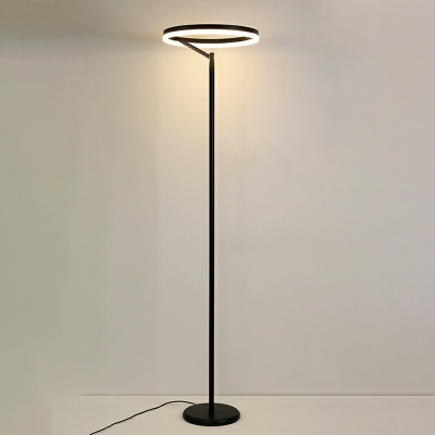 Acrylic Shade Floor Standing Lamp Round Shape LED Standing Light
