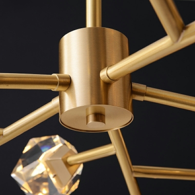 Crystal Chandelier Lighting Fixtures Modern Minimalism Suspension Light for Living Room