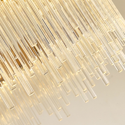 Crystal Shade Pendant Lighting Fixtures Golden Suspension Lights
