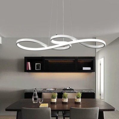 Island Lighting Modern Style Acrylic Island Chandelier Lights for Living Room