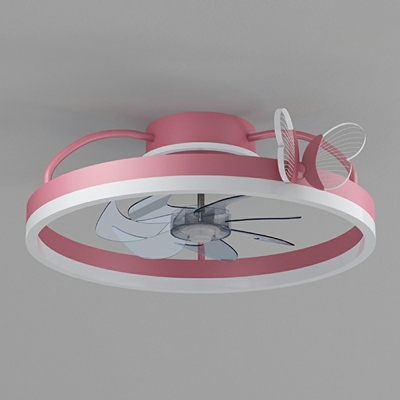 Kid's Bedroom Fan Lighting with Acrylic Shade LED Ceiling Fans