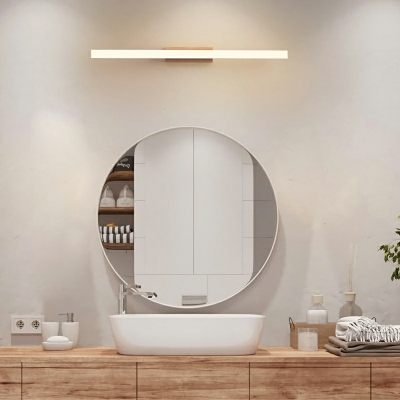 Modern Bathroom Vanity Light Wooden Linear Shape LED Vanity Lighting