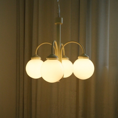 Modern Chandelier Pendant Light Globe Glass Hanging Ceiling Lights for Living Room