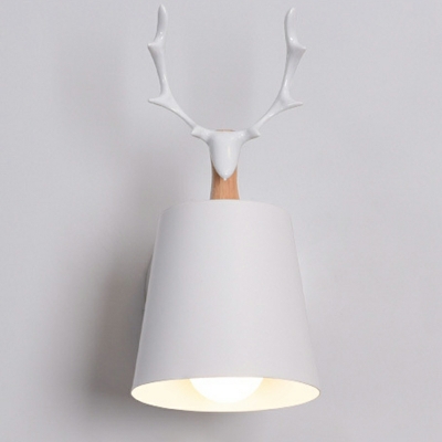 1-Bulb Wall Lamp Sconce Barrel Shape Modern Sconce Lighting for Kid's Bedroom