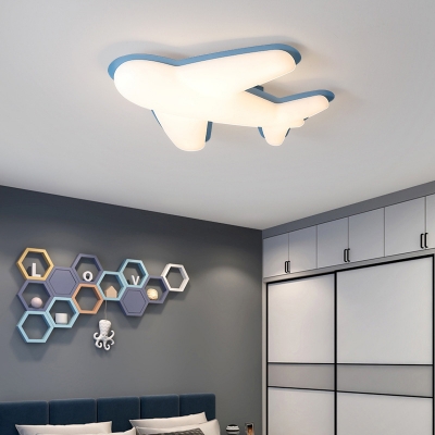 1-Light Ceiling Mount Chandelier Contemporary Style Plane Shape Metal Flushmount Lighting