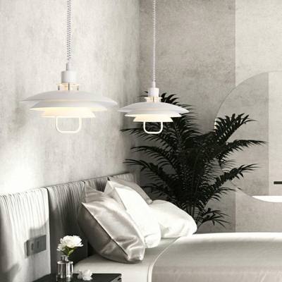 1-Light Pendant Ceiling Lights Modern Style Dome Shape Metal Hanging Lamp Kit