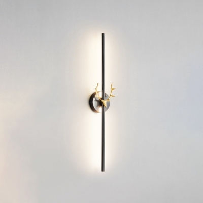 1-Light Sconce Lights Minimalism Style Linear Shape Metal Wall Mounted Lamps