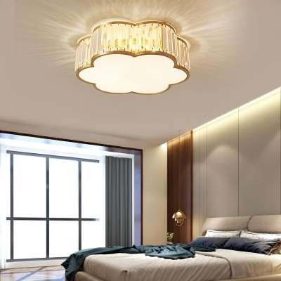 4-Light Ceiling Mounted Lights Modernist Style Flower Shape Metal Flush Light Fixtures