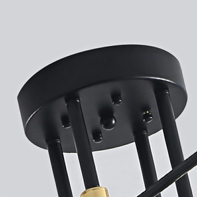4-Light Flush Light Fixtures Contemporary Style Globe Shape Metal Ceiling Mounted Lights