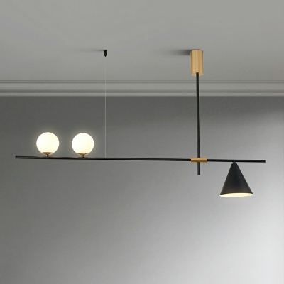 5-Light Suspension Lamp Minimalism Style Globe Shape Glass Down Lighting Pendant