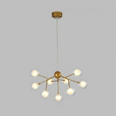 54-Light Flush Light Fixtures Contemporary Style Globe Shape Metal Ceiling Mounted Lights