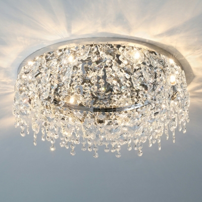 Crystal LED Flush Mount Ceiling Light Fixture Modern Ceiling Light Fixtures for Living Room