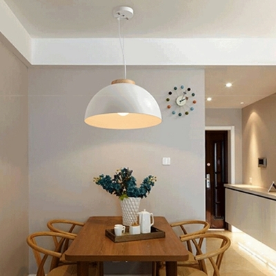 Dome Pendant Lighting Modern Style Metal Suspended Lighting Fixture for Living Room