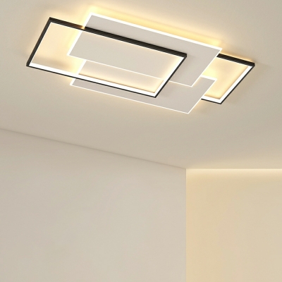 Square Flush Mount Ceiling Light Fixtures Modern LED Ceiling Mounted Light for Living Room