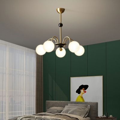 10-Light Flush Light Fixtures Minimalist Style Ball Shape Metal Ceiling Mounted Lights