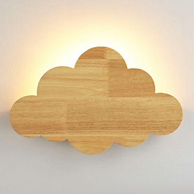 Modernist Clound Sconce Light Fixture Wood Wall Mounted Light Fixture