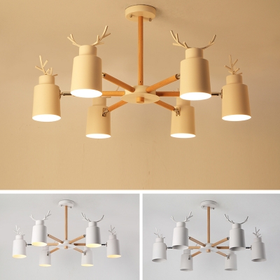 Nordic Style Chandelier Lighting Fixtures Modern Wood Suspension Light for Living Room