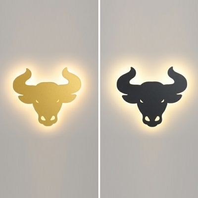Ox-Shape Wall Sconce Lighting Metal LED Wall Mounted Light Fixture for Bedroom