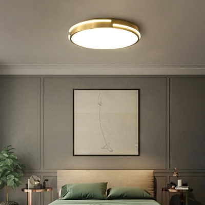4-Light Flush Light Fixtures Minimalism Style Round Shape Metal Ceiling Mounted Lights