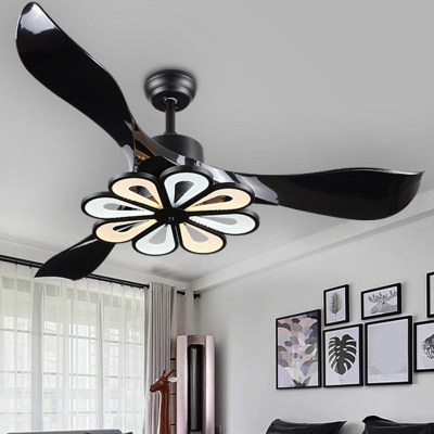 8-Light Hanging Lamp Kit Contemporary Style Flower Shape Metal Pendant Light Fixture