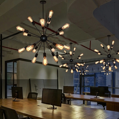 Industrial Sputnik Pendant Ceiling Fixture Lamp Metal Chandelier Hanging Light Fixture
