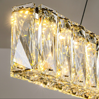 Island Lighting Modern Style Crystal Island Chandelier for Living Room