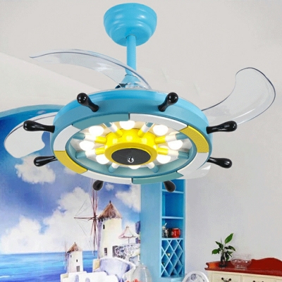 Modern Ceiling Fans Creative Minimalist Drum Ceiling Lights for Children's Room