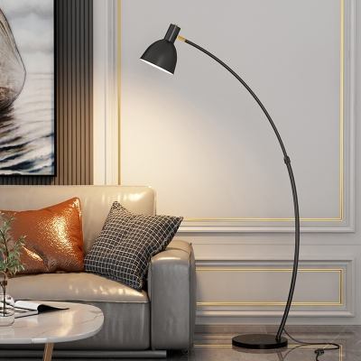 Ultra-Contemporary Floor Lamp Single Bulb Metal Standing Floor Lighting