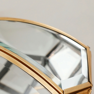 1-Light Ceiling Mounted Lights Traditional Style Diamond Shape Metal Flush Light Fixtures