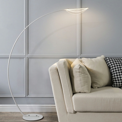 1-Light Floor Lamps Minimalism Style Geometric Shape Metal Standing Lamp