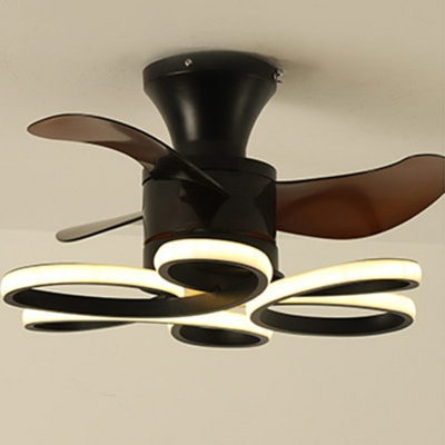 1-Light Hanging Lamp Kit Minimalism Style Flower Shape Metal Pendant Ceiling Lights