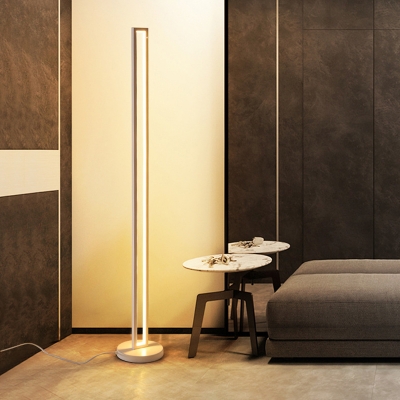 1-Light Standing Light Contemporary Style Linear Shape Metal Floor Lamps