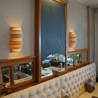 Art Deco Geometric Sconce Light Fixture Wood Wall Sconce Lighting