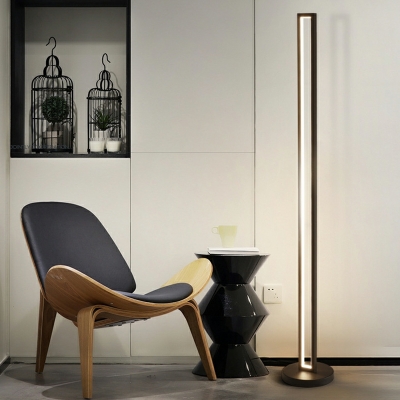 Contemporary Style Standing Lamp Metal with Acrylic Shade LED Stand Up Lamp