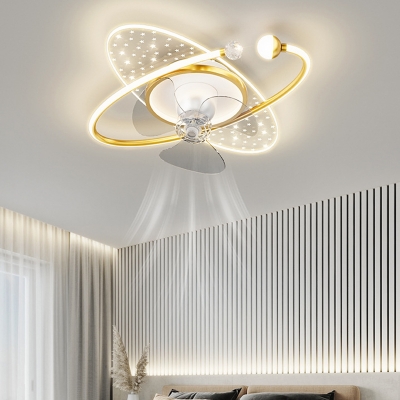 Flush Fan Light Fixtures Modern Style Acrylic Flush Mount Lights for Living Room