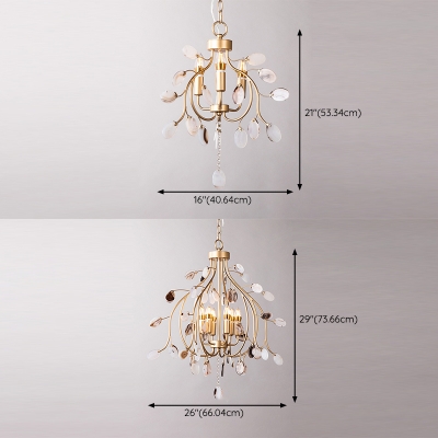 Globe Metal Chandelier Lighting Fixtures Modern Suspension Light for Living Room