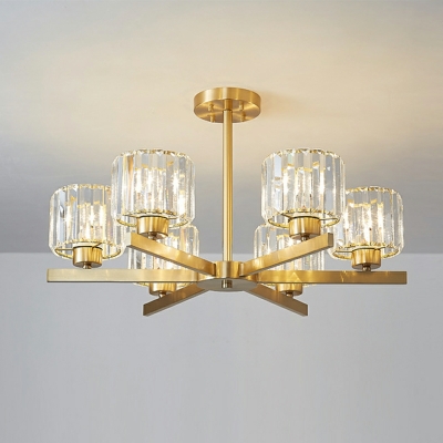Pendant Light Modern Style Crystal Hanging Lamps Kit for Living Room