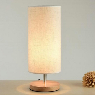 Rectangle LED Table Lamp Modern Style Fabric 1-Light Table Lamp in Beige