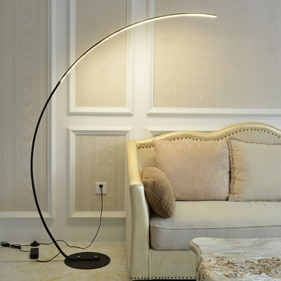 1 Light Floor Modern Style Lamps Linear Shade Metal Standard Lamps for Living Room