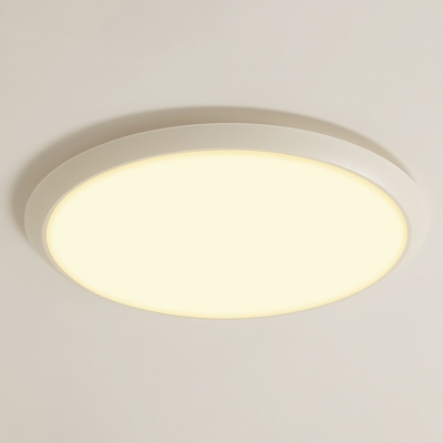 1-Light Flush Light Fixtures Modern Style Round Shape Metal Ceiling Mounted Lights
