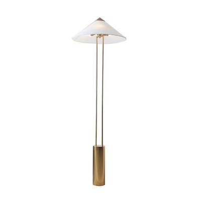 3-Light Floor Lights Contemporary Style Cone Shape Metal Stand Up Lamps