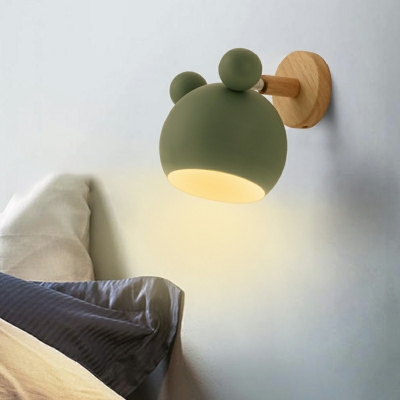 Bear-Like Wall Light Fixture Single Bulb Wall Mounted Light Fixture for Bedroom
