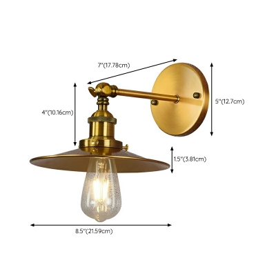 Golden Wall Lamp Sconce Single Head Wall Mounted Light Fixture