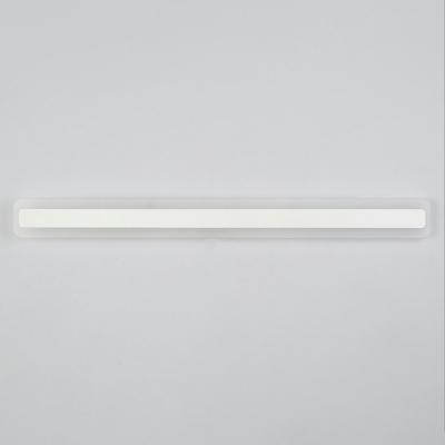 Linear Vanity Light Metal witn Acrylic Shade Wall Mounted Light Fixture in White