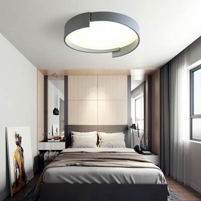 Metal Drum Flush Mount Ceiling Light Fixtures Modern Close to Ceiling Lamp for Bedroom