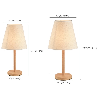 Modern Nightstand Lamps Fabric Bedside Reading Lamps for Bedroom