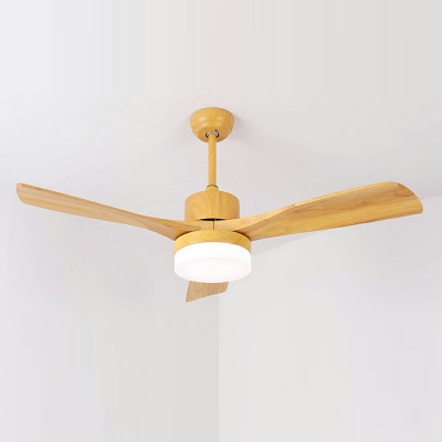Wooden Fan Lighting with Acrylic Shade LED Ceiling Fan Lighting Fixture